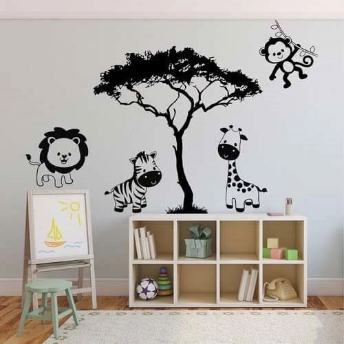 Wallstickers med den store safari park