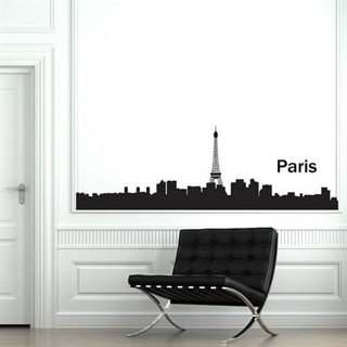 Wallstickers med et stort og flot billed af PARIS!