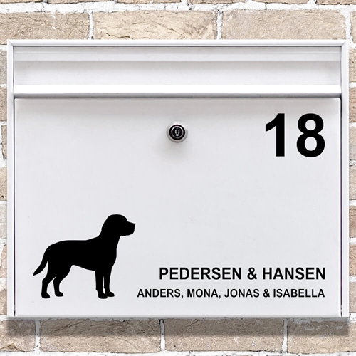 Postkasse stickers Beagle silhouette