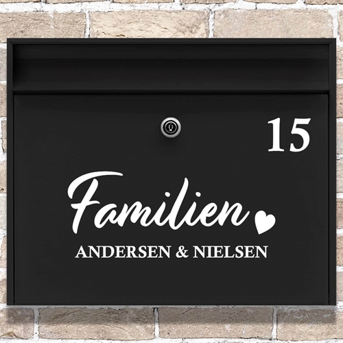 Postkasse stickers Familien