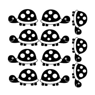 Søde små skildpadder til børneværelset