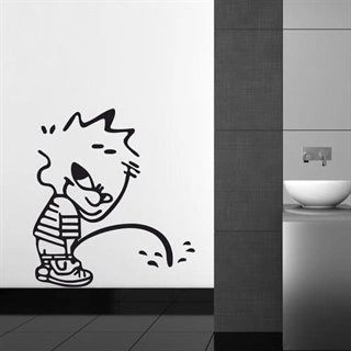 Toilet drengen  - wallstickers