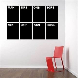 Wallsticker -  Ugetavle