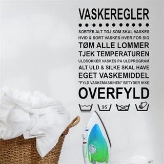 Husets vaske regler som wallstickers