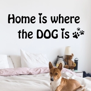 Home is where the dog is - wallstickers