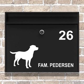 Postkasse sticker med hund