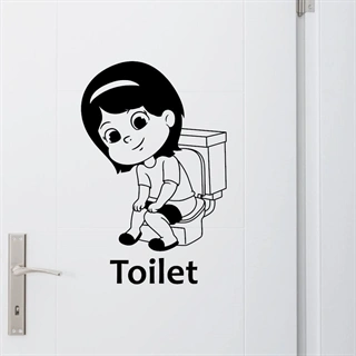 Toilet pige - wallstickers