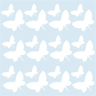 24 hvide sommerfugle wallstickers