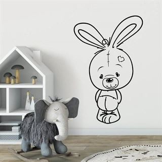 WALLSTICKER MED CUTE KANIN