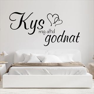 Wallsticker - Kys mig altid godnat