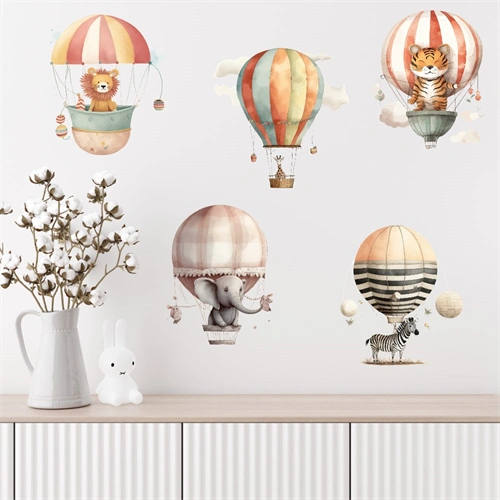 luftballon med dyr som wallstickers til børn
