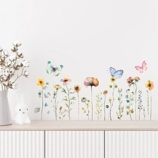 Akvarel Blomster eng wallstickers