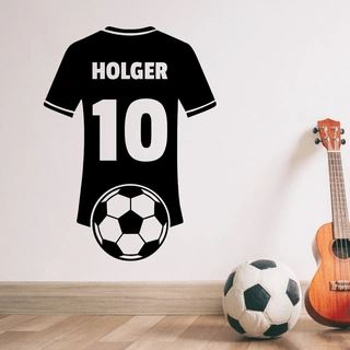 Fodbold Spillertrøje eget navn - Wallsticker