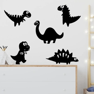 5 søde og sjove dinosaurer wallstickers