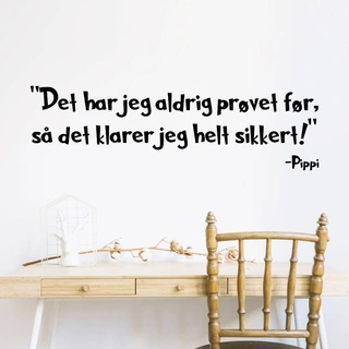 Pippi citat - Wallsticker
