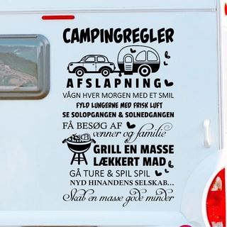 Campingregler - wallstickers
