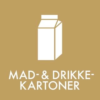 Affaldspiktogram selvklæb, Mad & drikke kartoner