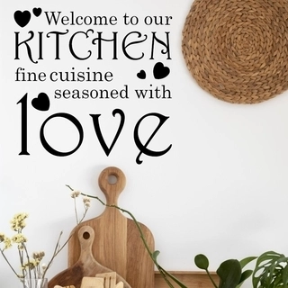 Wall stickers med teksten: Kitchen love