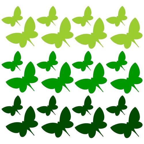 Wallsticker multicolor i grønne nuancer
