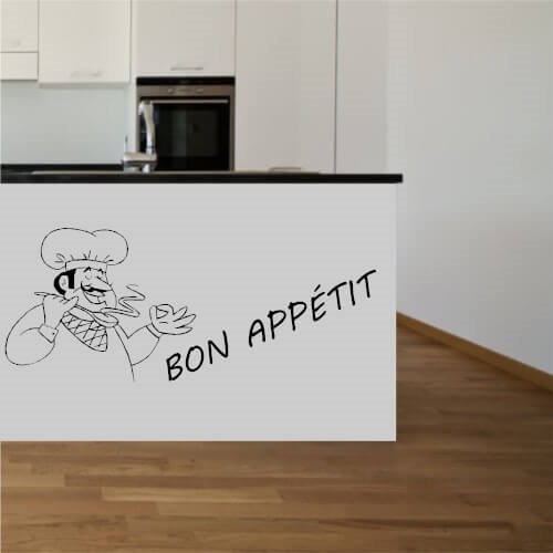wallstickers med tekst bon appétit