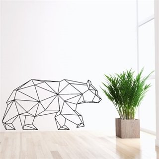 Stor wallsticker med Geometrisk bjørn