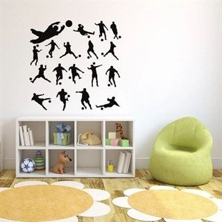 Fodboldspiller 18 stk.  - wallstickers