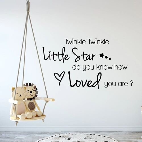 Wallstickers - Med teksten: Twinkle twinkle little Star