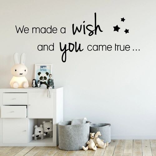 Wallstickers - Med teksten: We Made A Wish.
