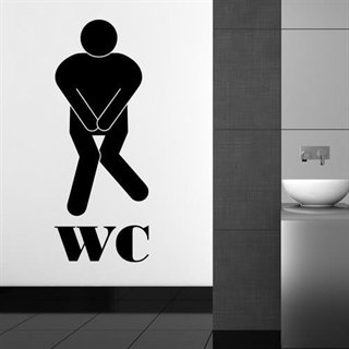 Wc stickers - En rigtig sjov mand til toilet døren