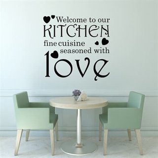 Wall stickers med teksten: Kitchen love